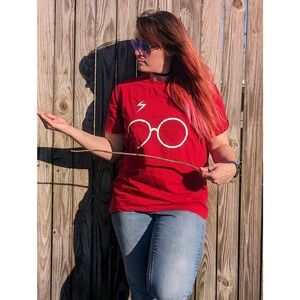 Harry Potter Red L Scar Minimalist Top